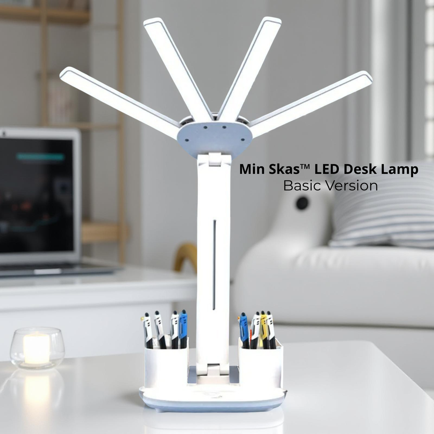Min Skas™ 3-in-1 LED Desk Lamp with Fan & Clock