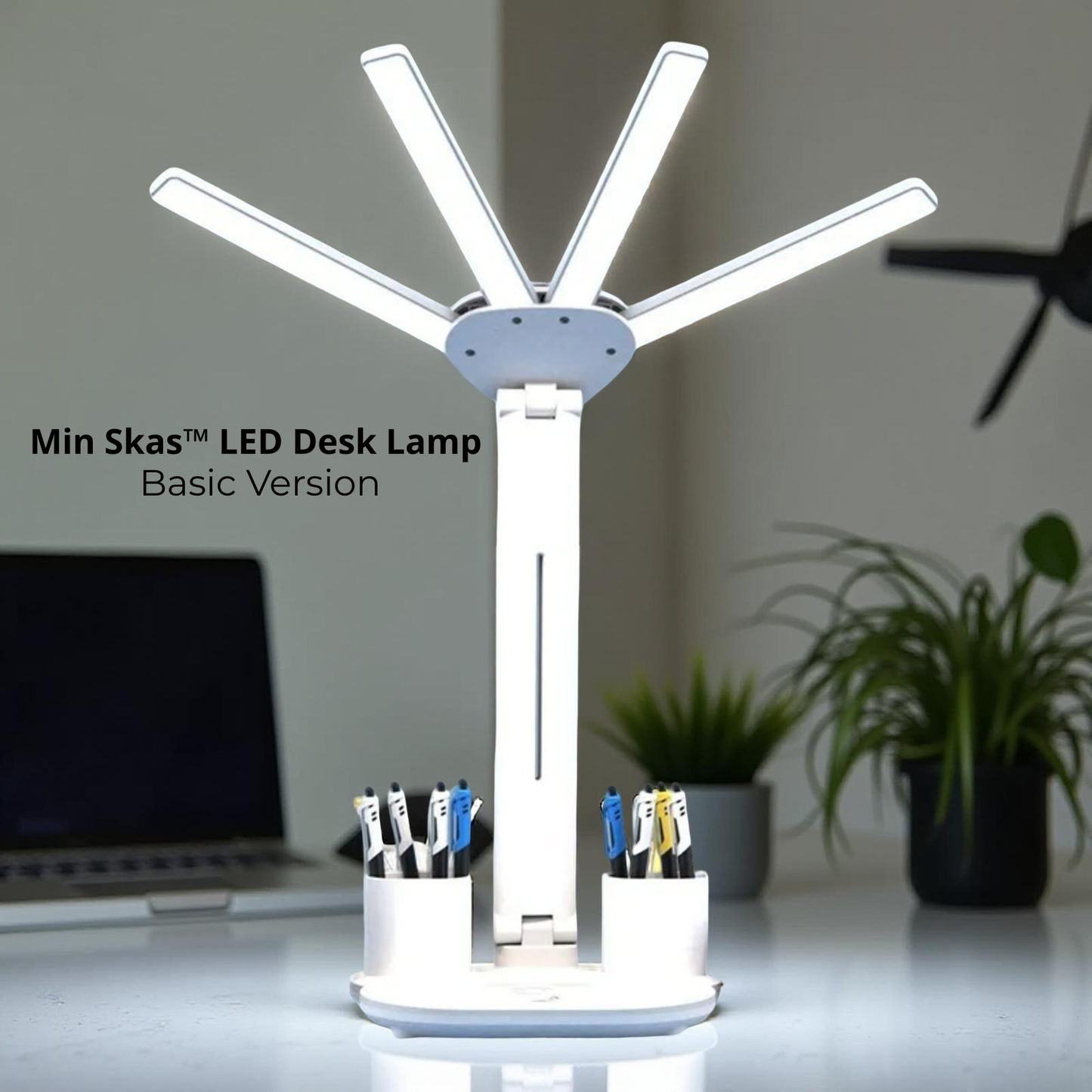 Min Skas™ 3-in-1 LED Desk Lamp with Fan & Clock