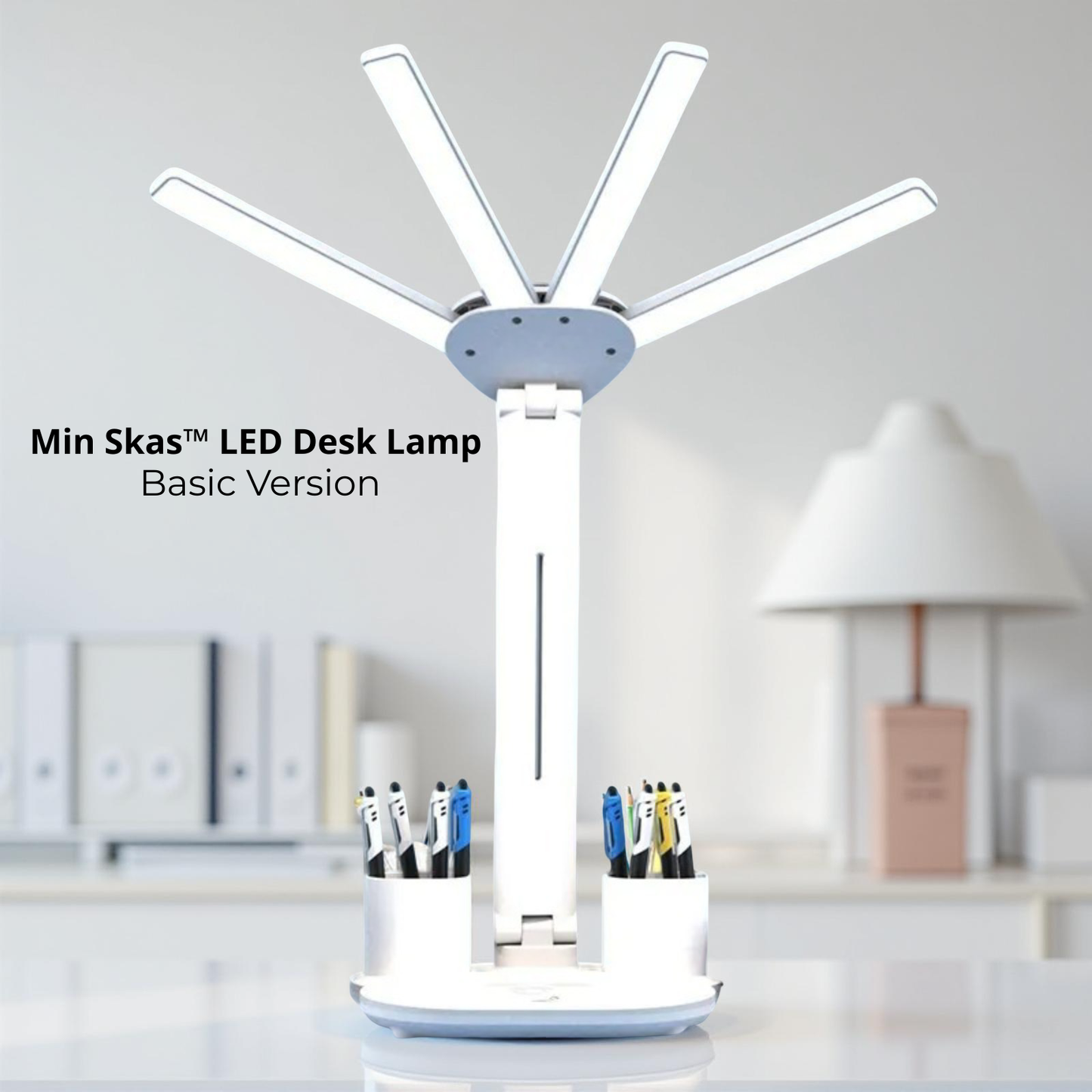 Min Skas™ 3-in-1 LED Desk Lamp with Fan & Clock