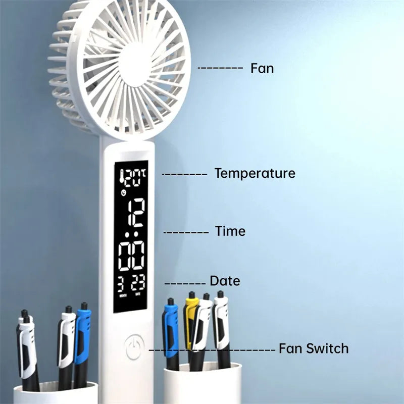 3-in-1 LED Desk Lamp with Fan & Clock - Min Skas Store