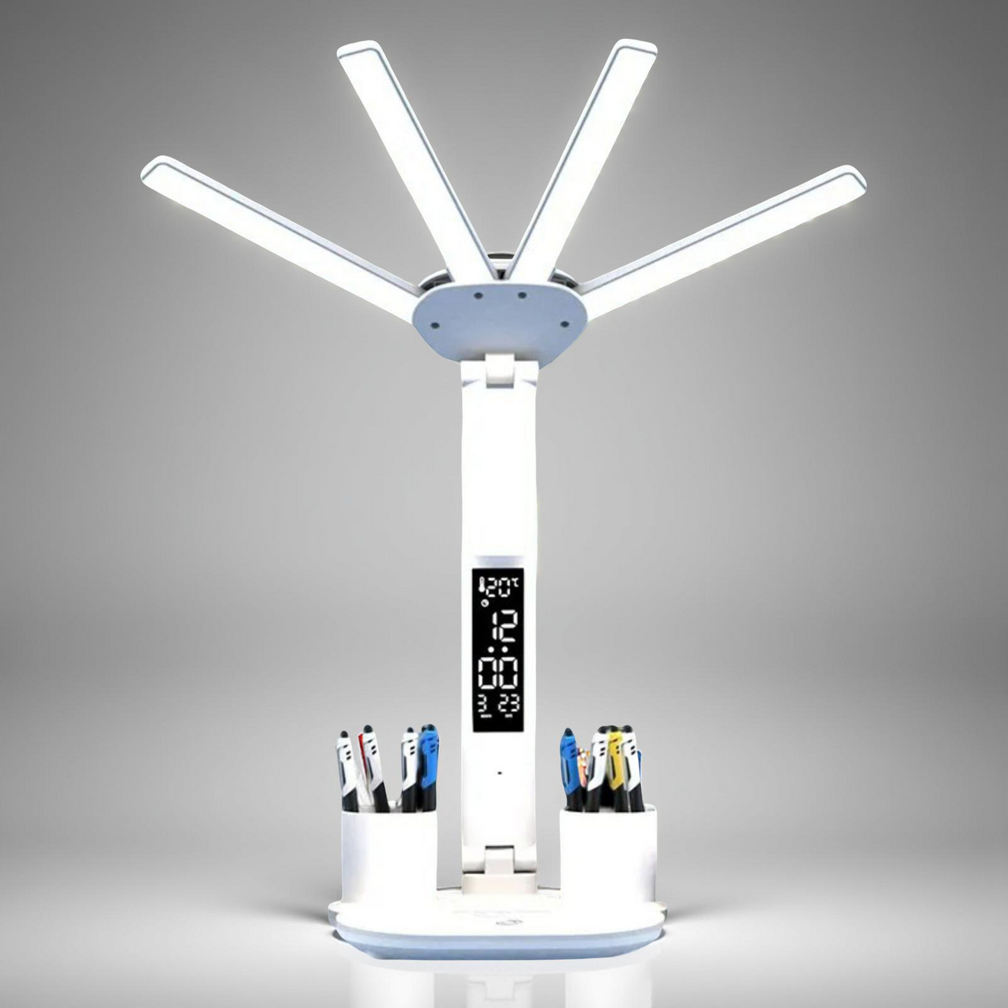 Min Skas™ 3-in-1 LED Desk Lamp with Fan & Clock