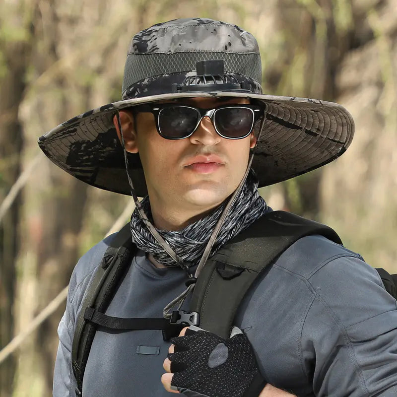 Sun Hat with USB Fan