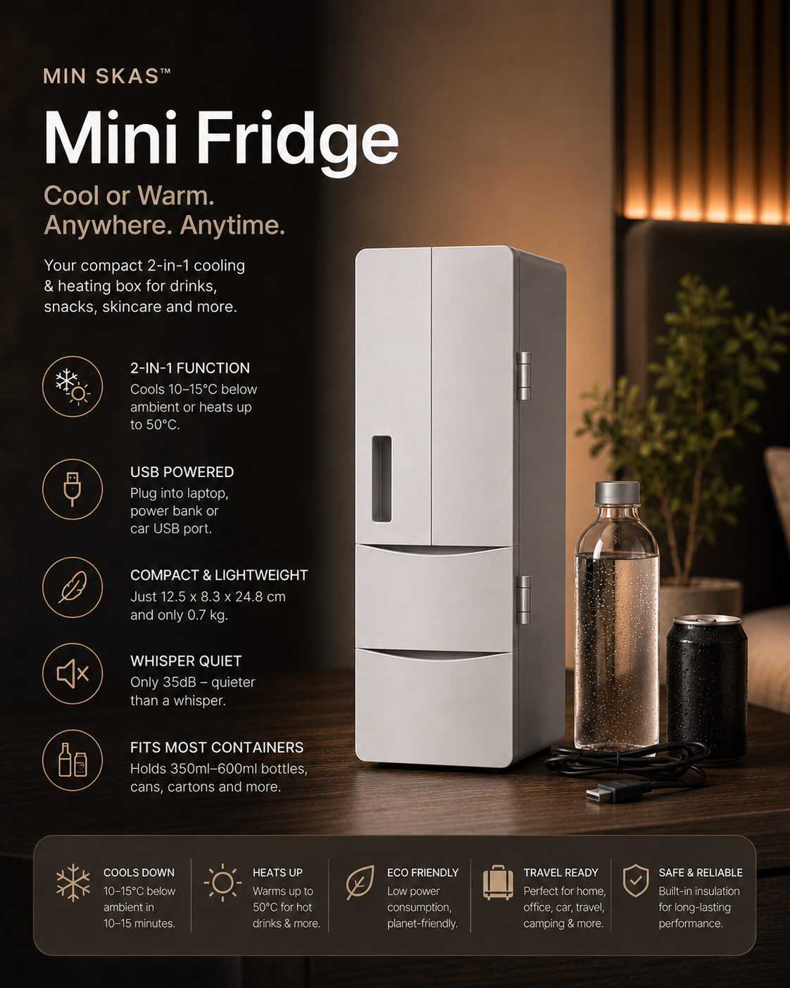 Min Skas™ Portable Mini Fridge