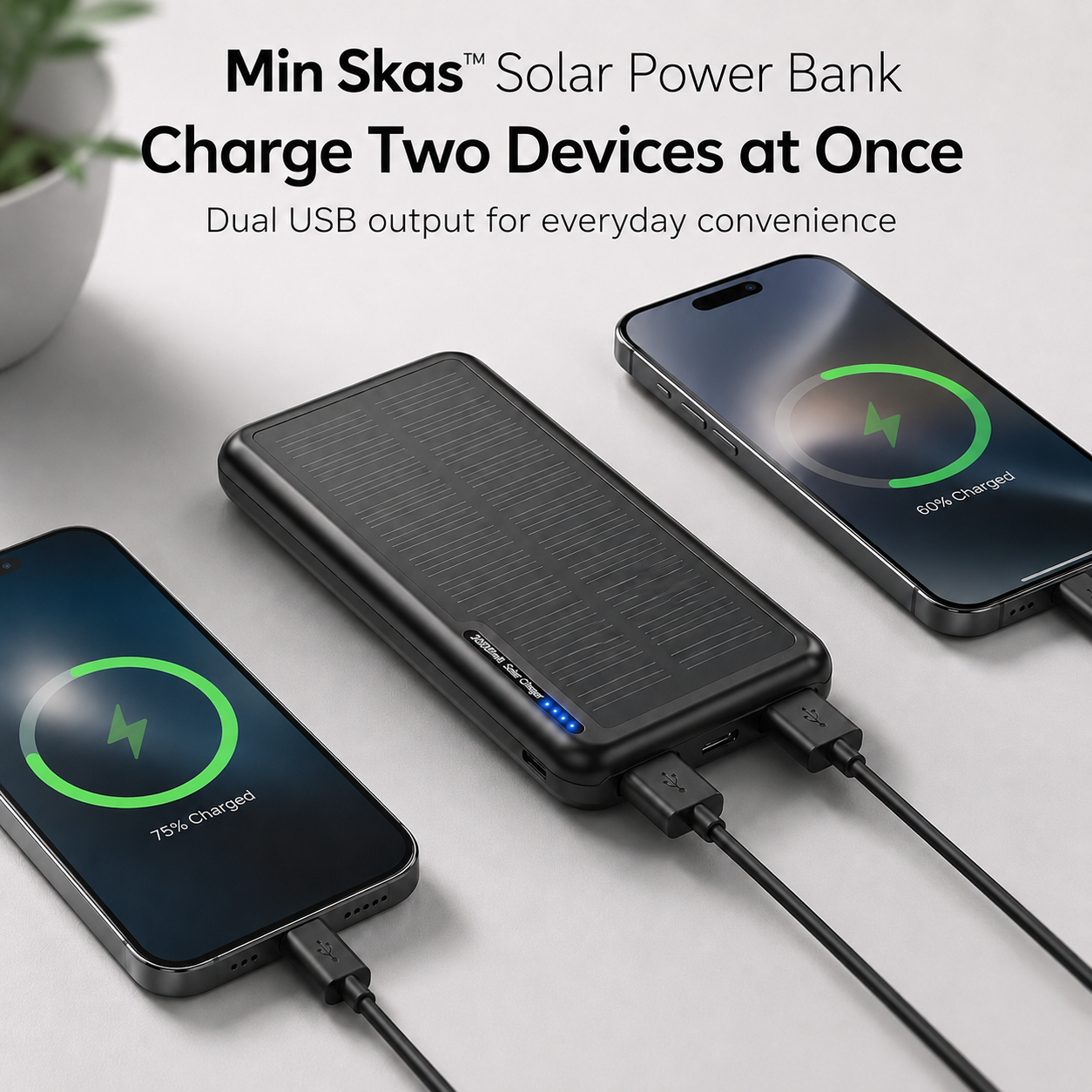 Min Skas™ Solar Power Bank | 20000mAh