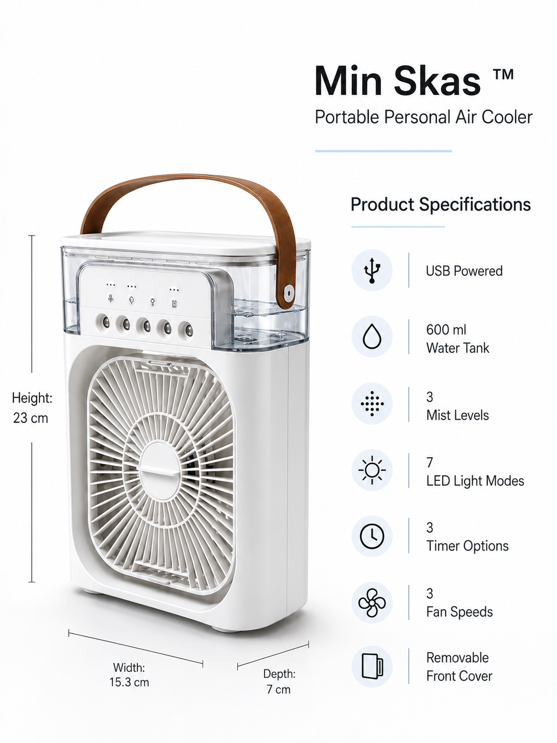 Min Skas™ Portable Personal Air Cooler