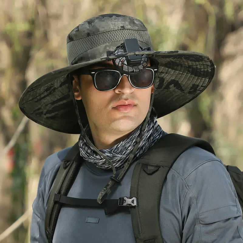 Sun Hat with USB Fan