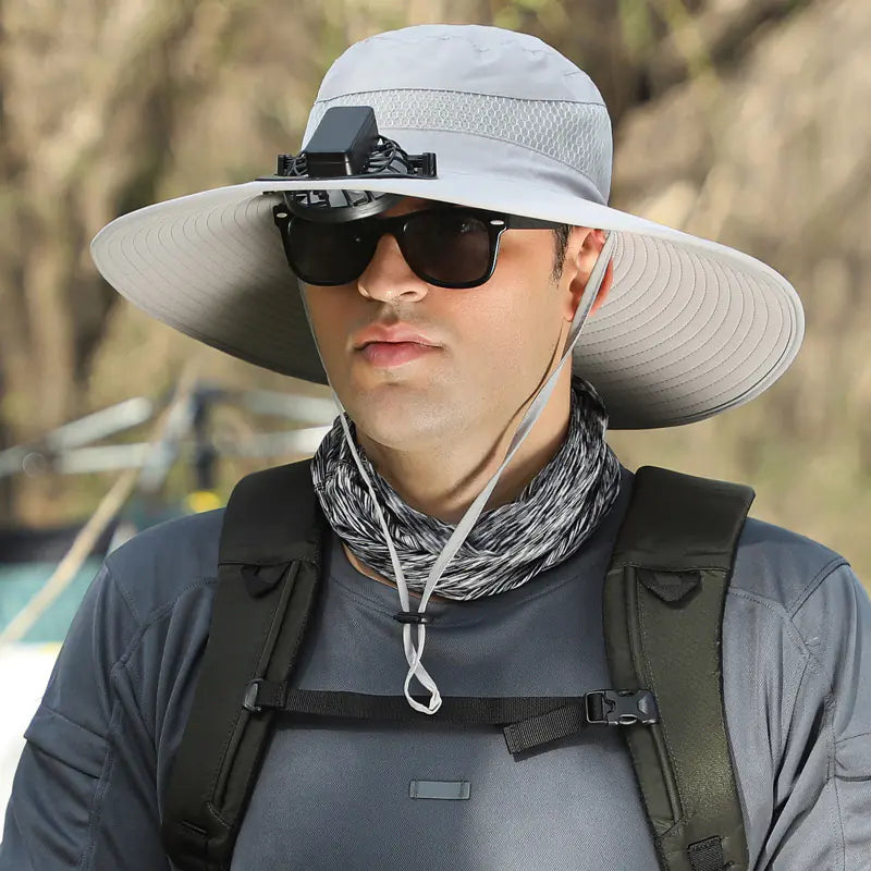 Sun Hat with USB Fan