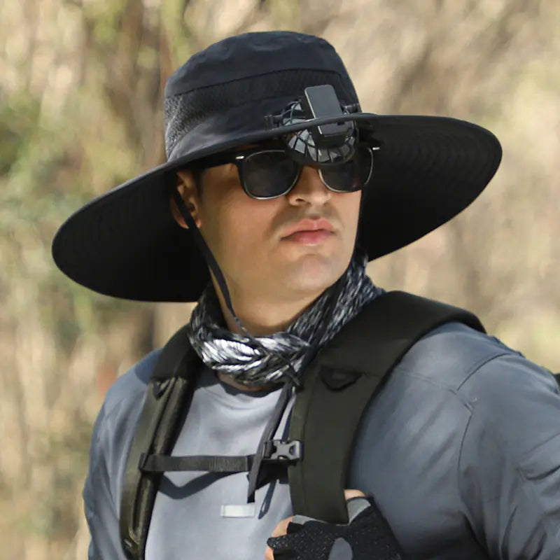 Sun Hat with USB Fan