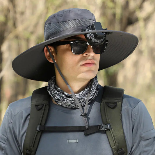 Sun Hat with USB Fan