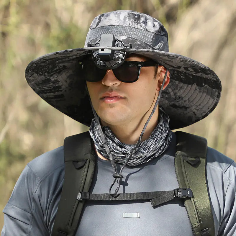Sun Hat with USB Fan