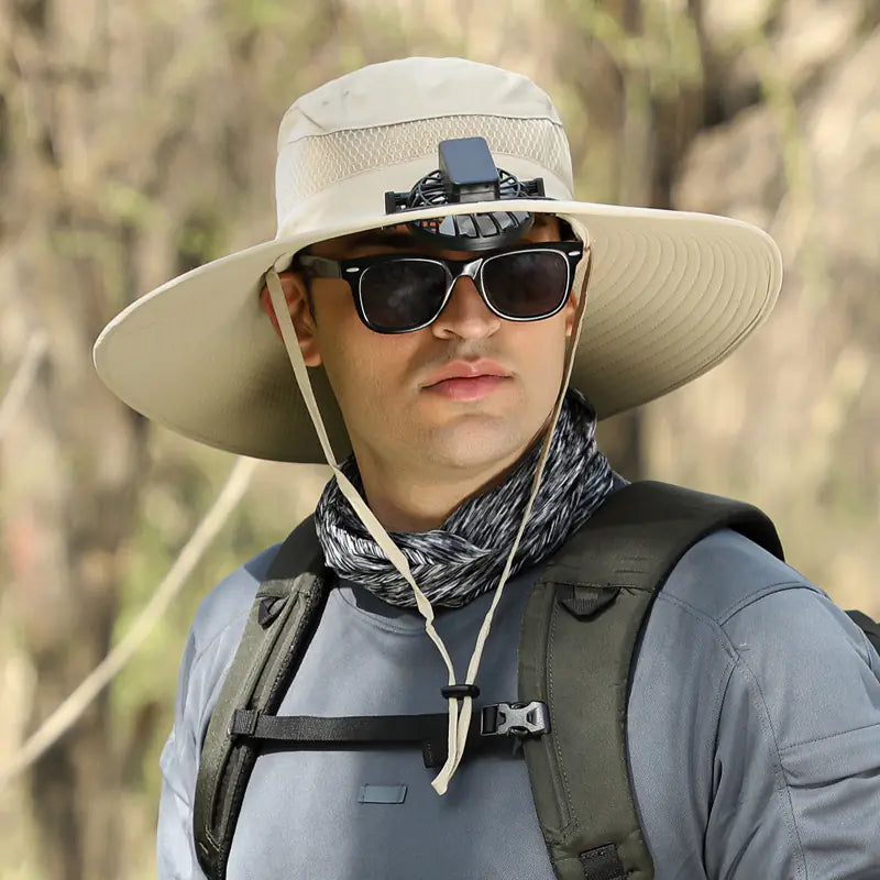 Sun Hat with USB Fan